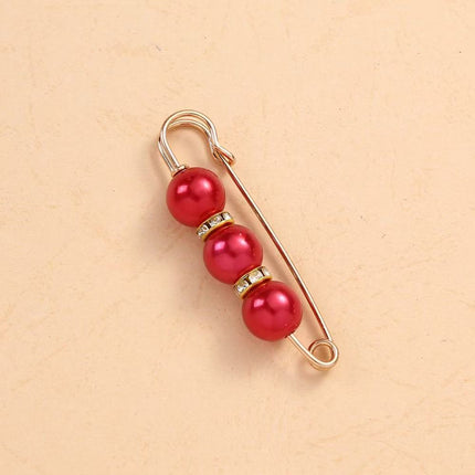 SUPERVALUECHOICE HCSESA00124 New Handmade 3-Bead Brooch, Women Color-Blocking Pendant Pin, Fashion Banquet Jewelry Accessories Gifts