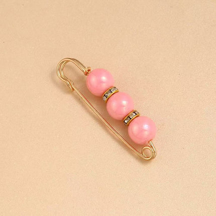 SUPERVALUECHOICE HCSESA00124 New Handmade 3-Bead Brooch, Women Color-Blocking Pendant Pin, Fashion Banquet Jewelry Accessories Gifts