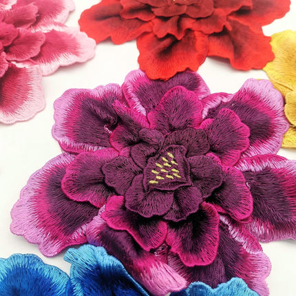 SUPERVALUECHOICE HCSEYB00120 Floral Embroidered Fabric Patches 7.84''×7.84''