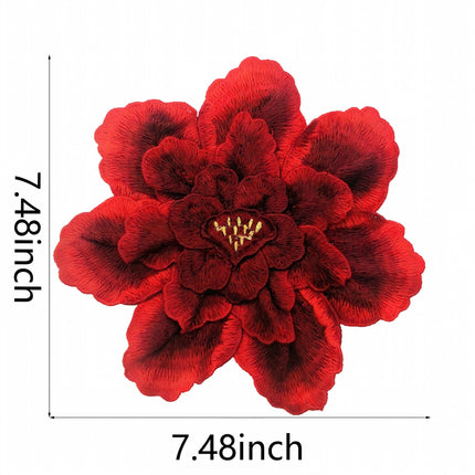 SUPERVALUECHOICE HCSEYB00120 Floral Embroidered Fabric Patches 7.84''×7.84''