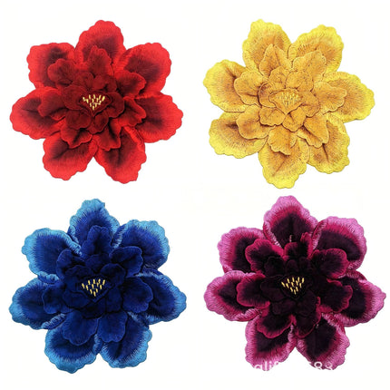SUPERVALUECHOICE HCSEYB00120 Floral Embroidered Fabric Patches 7.84''×7.84''