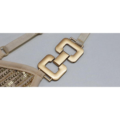 SVCT000090 Women's Summer Sleeveless  V Neck Wear a suit for the banquet and annual meeting with a sequined halter top inside