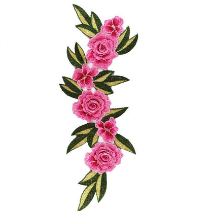 SUPERVALUECHOICE HCSEYB00085 Floral Embroidered Fabric Patches  5.9'' X 15.74''