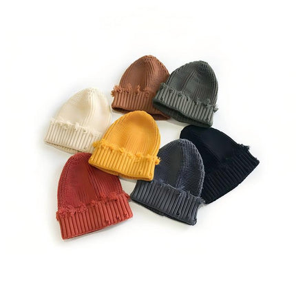 SUPERVALUECHOICE HCSEKB00001 Vintage Distressed Knit Beanie Hat Unisex Slouchy Winter Cap