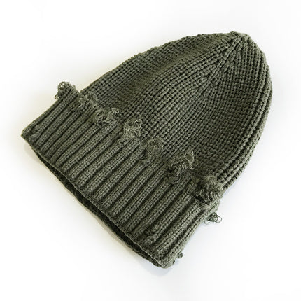 SUPERVALUECHOICE HCSEKB00001 Vintage Distressed Knit Beanie Hat Unisex Slouchy Winter Cap