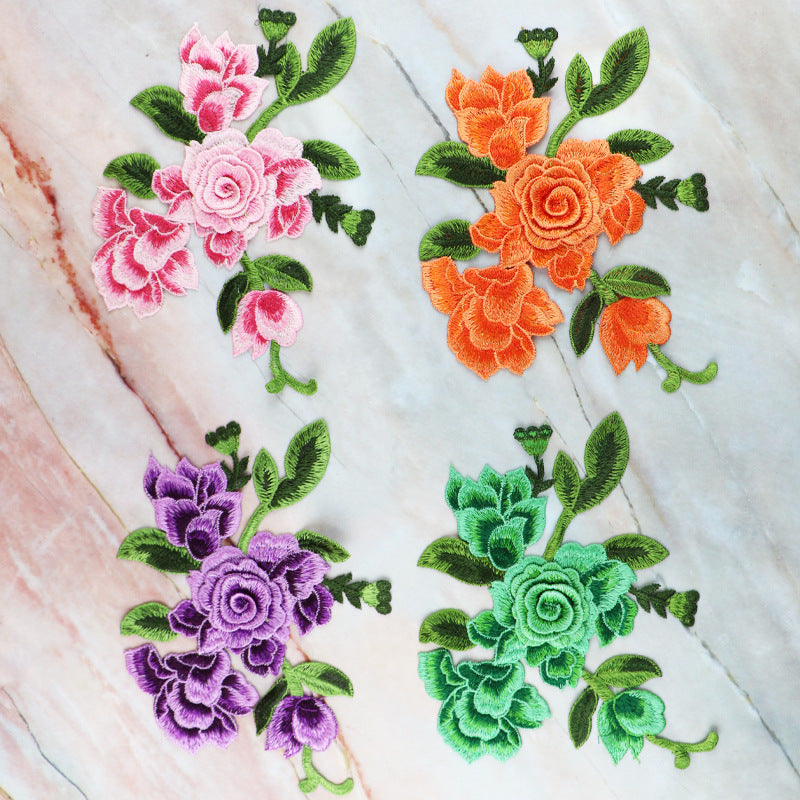 SUPERVALUECHOICE HCSEYB00083 Floral Embroidered Fabric Patches 6.29'' X 8.66''