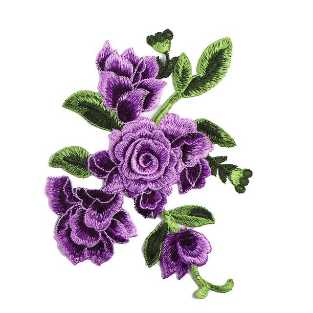 SUPERVALUECHOICE HCSEYB00083 Floral Embroidered Fabric Patches 6.29'' X 8.66''