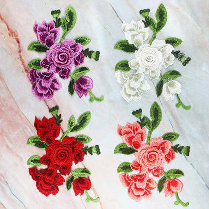 SUPERVALUECHOICE HCSEYB00083 Floral Embroidered Fabric Patches 6.29'' X 8.66''