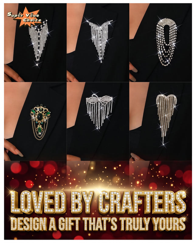 SUPERVALUECHOICE HCSESA00115 Crystal Delicate Fringe Brooch
