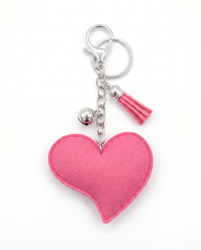 SUPERVALUECHOICE HCSESA00041 Crystal Pink Heart Keychain and Brooch Multifunctional Bag Charm