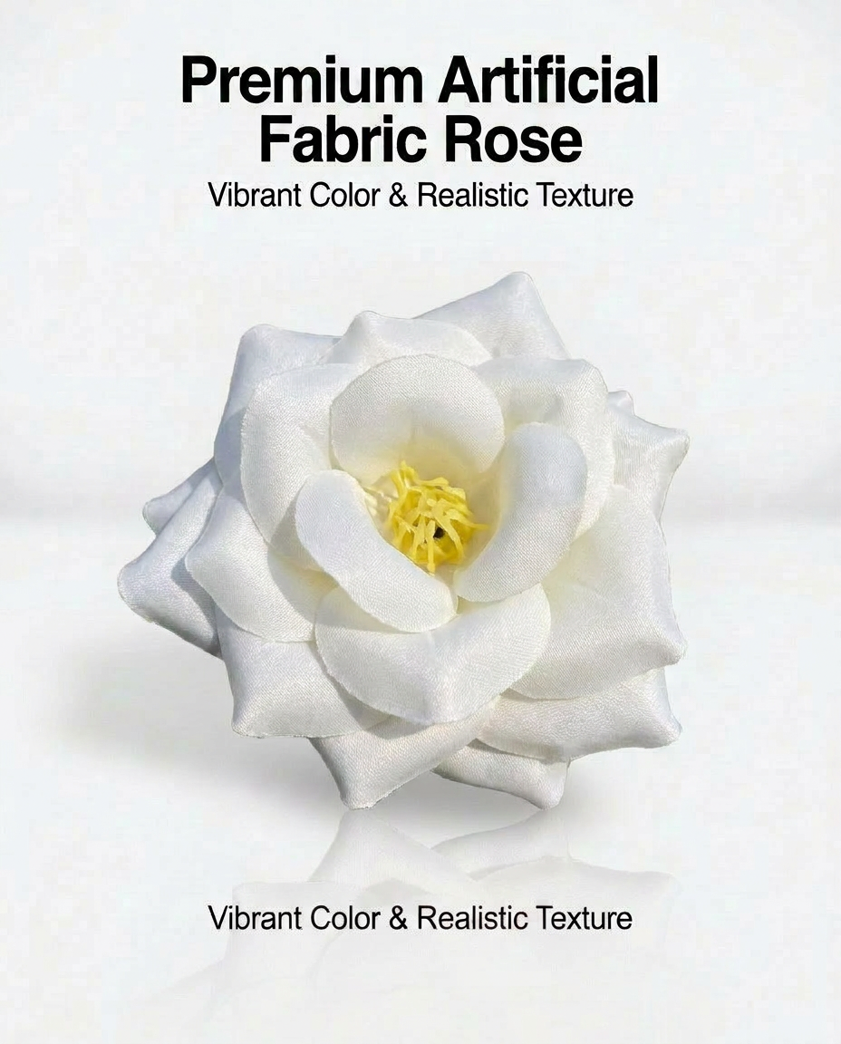 SUPERVALUECHOICE HCSERA00001 Premium Fabric Artificial Rose Flower , DIY Craft Rose Patches for Brooch Making, Clothing, Hat & Hair Accessory Decoration