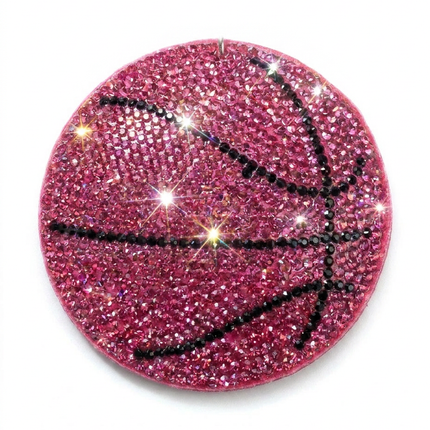 SUPERVALUECHOICE HCSESA00093 Fashion Sports Ball Rhinestone Keychain & Brooch