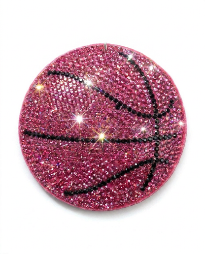 SUPERVALUECHOICE HCSESA00093 Fashion Sports Ball Rhinestone Keychain & Brooch