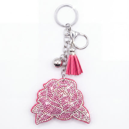 SUPERVALUECHOICE HCSESA00038 Sparkly Rhinestone Rose Keychain & Brooch