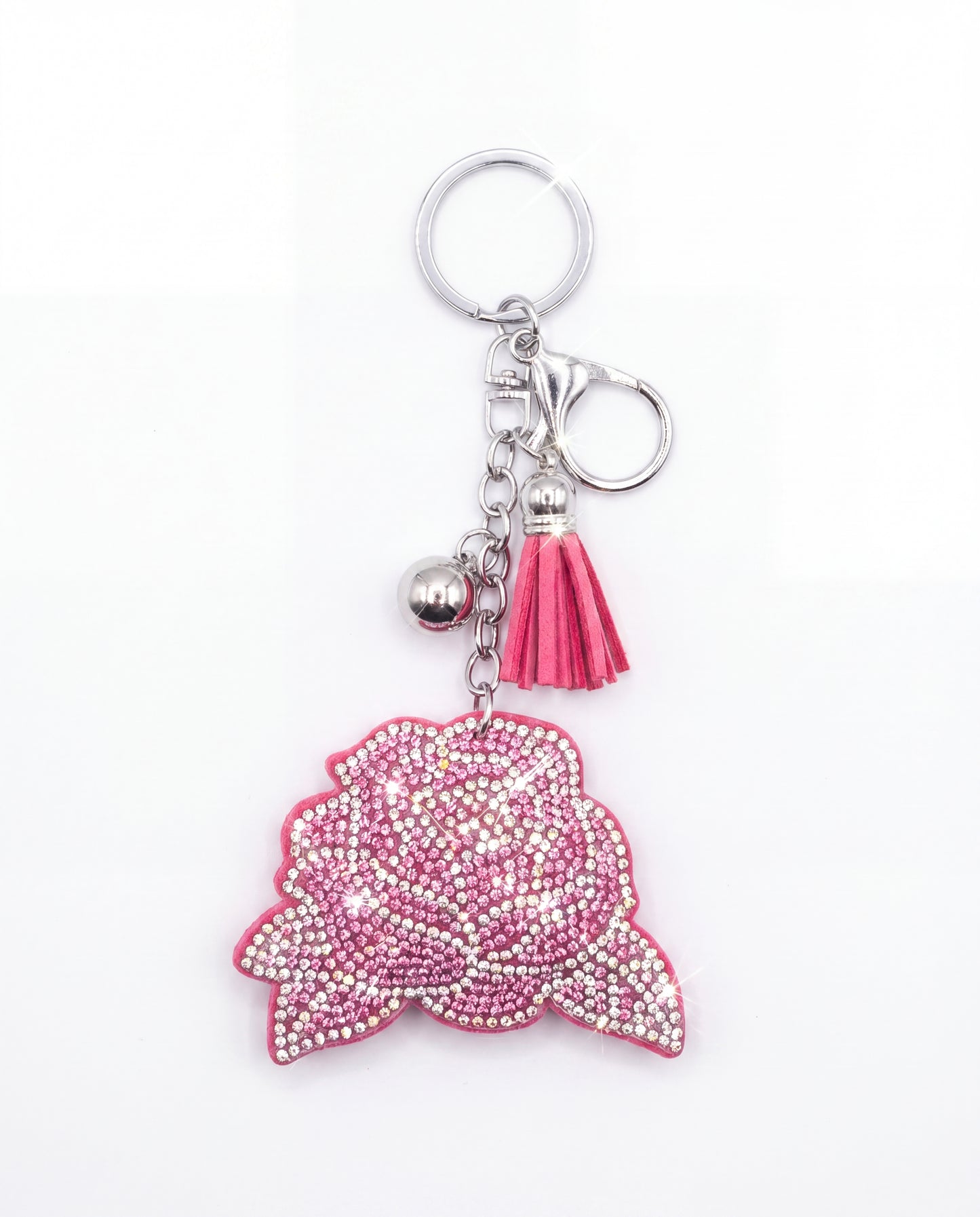 SUPERVALUECHOICE HCSESA00038 Sparkly Rhinestone Rose Keychain & Brooch