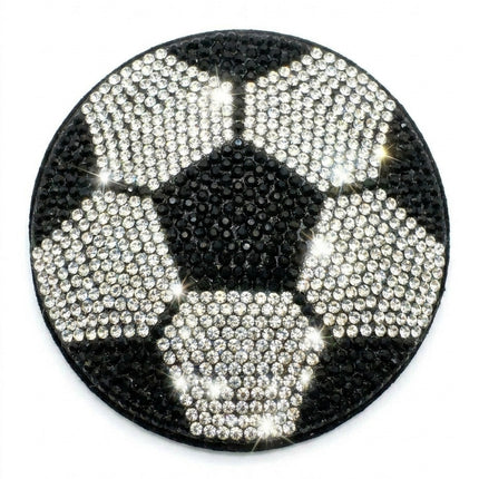 SUPERVALUECHOICE HCSESA00064 Rhinestone Soccer Ball Keychain & Brooch