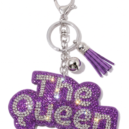 SUPERVALUECHOICE HCSESA00045 Sparkly Rhinestone The Queen Keychain&Brooch