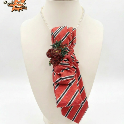 SUPERVALUECHOICE HCSEZA00038 Red and black striped tie
