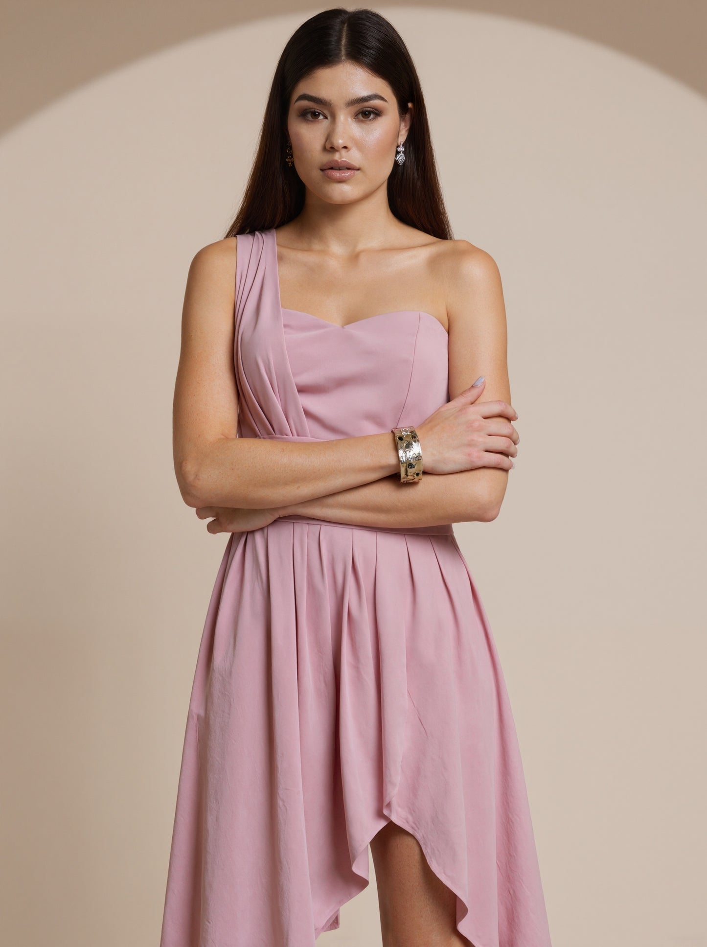 SVCD000129 Summer fashion temperament oblique shoulder high waist sleeveless long loose irregular evening dress