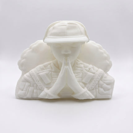 SUPERVALUECHOICE HCSEUA00012 Z-Blank Paintable Camo Praying Woman Resin, DIY Color Craft Blanks for Brooch & Keychain Making
