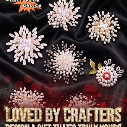 SUPERVALUECHOICE HCSESA00105 Vintage Elegant Faux Pearl Flower Handmade Brooch, Suit/Jacket Accessory Pin, Suitable For Weddings, Banquets And Special Occasions