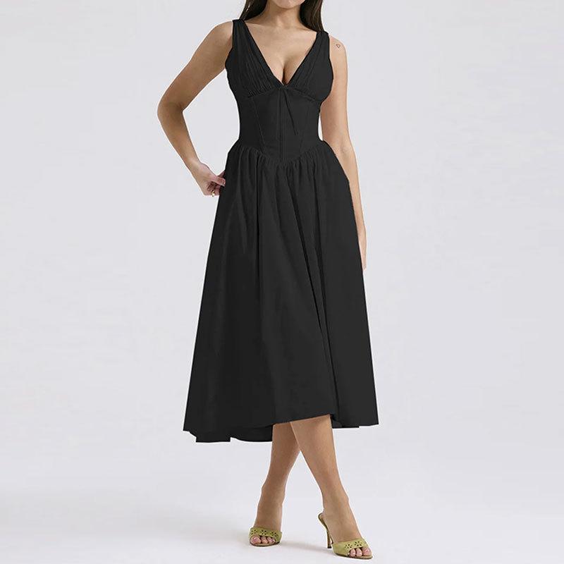 SVCD000005 Summer fashion women's wear, elegant and fashionable, backless printed halter dress, sexy European and American style dress