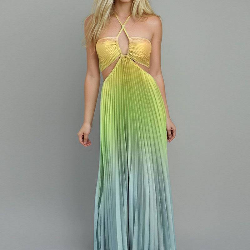 SVCD000084 Sexy and elegant long dress with a hollowed-out neckline