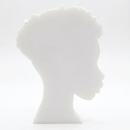 SUPERVALUECHOICE HCSEUA00020 Z-Paint Your Own Flat Back Closed Eyes Side Face Black Woman Resin Mold Blank, DIY Accessory Blanks to Make Brooch Keychain Charms 1.3" × 2.3" × 1"