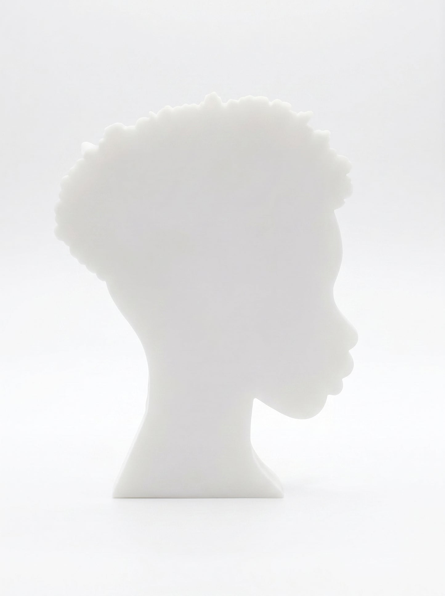 SUPERVALUECHOICE HCSEUA00021 Z-Blank Paintable Short Afro Side Profile Woman Resin Blank, DIY Color Craft Blanks for Brooch & Keychain Making