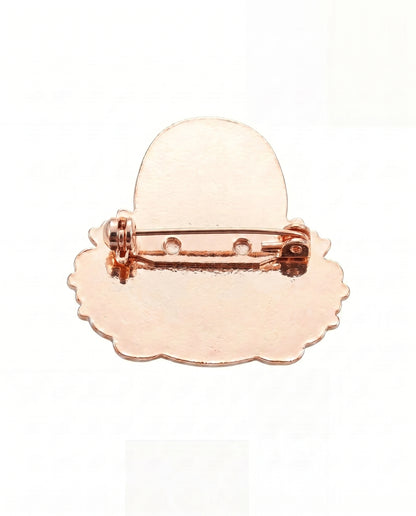SUPERVALUECHOICE HCSESB00001 Queen Curly Hair Woman Fashion Lapel Pin Decor for Jackets Bags Hats 2.8'' X 2.4''