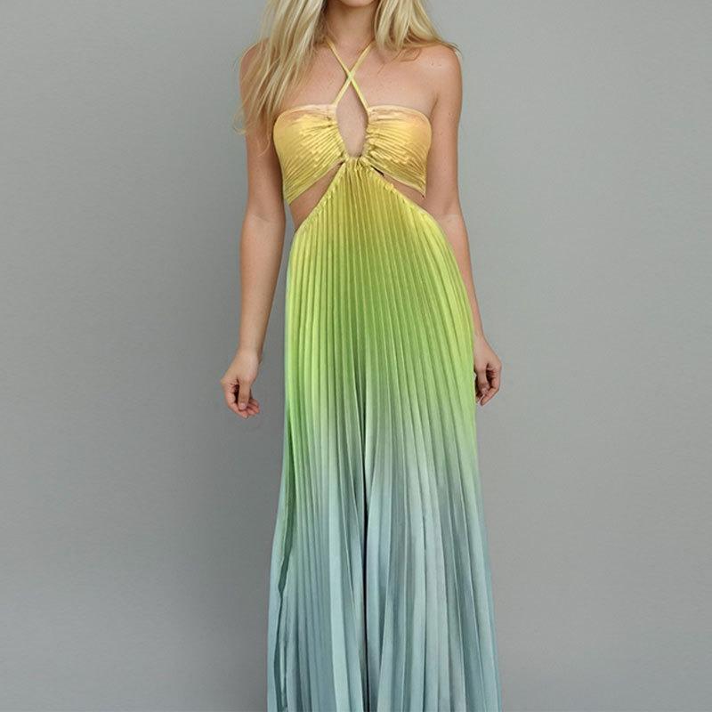 SVCD000084 Sexy and elegant long dress with a hollowed-out neckline