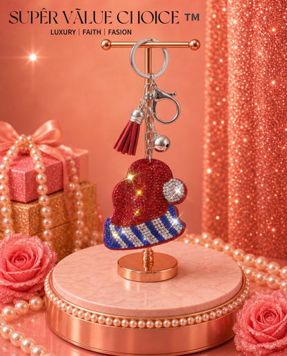 SUPERVALUECHOICE HCSESA00043 Crystal Christmas Series Keychain & Brooch