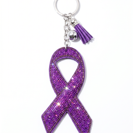 SUPERVALUECHOICE HCSESA00048 Sparkly Rhinestone Ribbon Keychain Brooch
