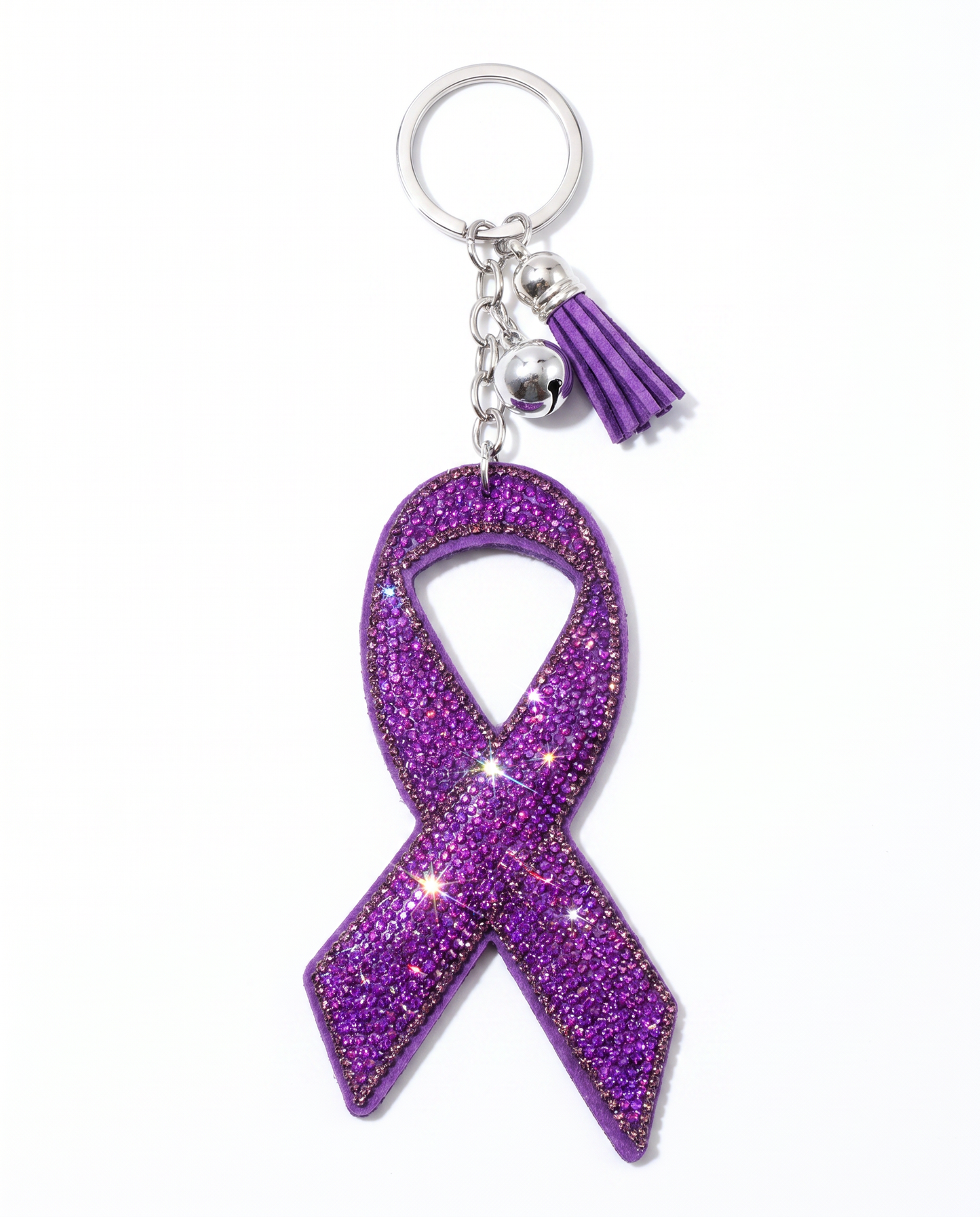 SUPERVALUECHOICE HCSESA00048 Sparkly Rhinestone Ribbon Keychain Brooch