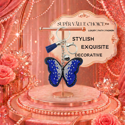 SUPERVALUECHOICE HCSESA00047 Bling Butterfly Brooch Pin & Keyring
