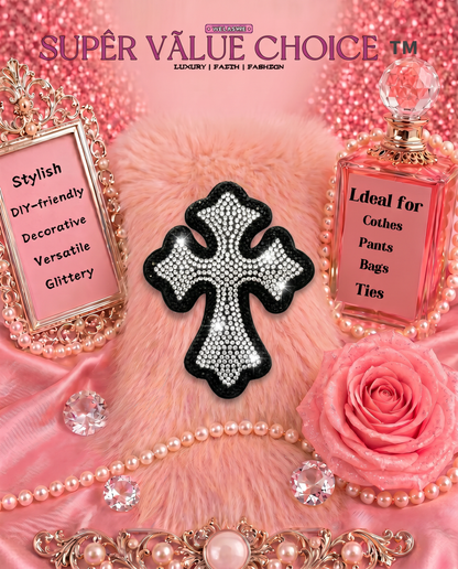SUPERVALUECHOICE HCSESA00024 Rhinestone Cross Keychain & Brooch