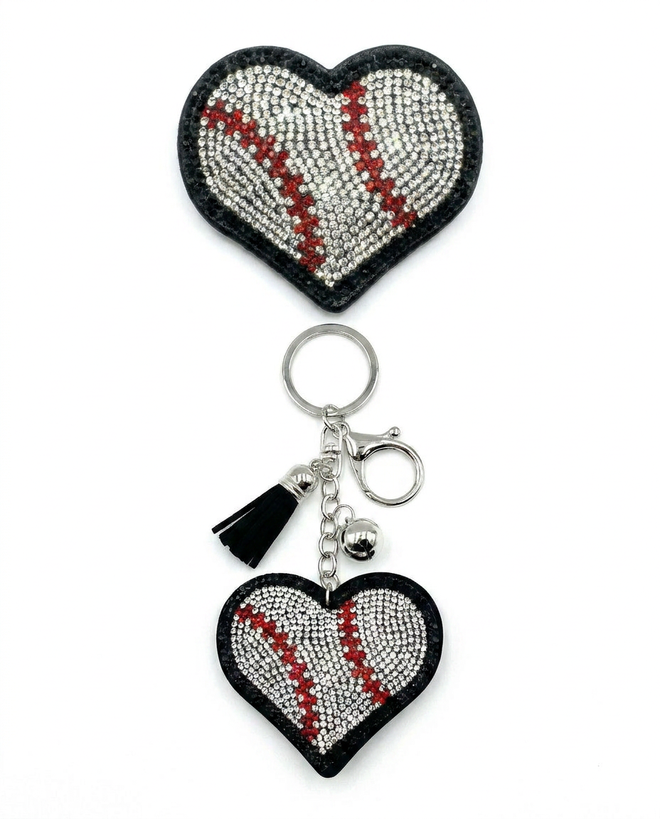 SUPERVALUECHOICE HCSESA00050 Multi-Style Crystal Heart Keychain&Brooch