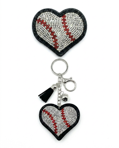SUPERVALUECHOICE HCSESA00050 Multi-Style Crystal Heart Keychain&Brooch