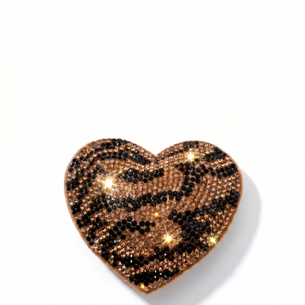 SUPERVALUECHOICE HCSESA00044 Sparkly Rhinestone Heart Bow Keychain Brooch