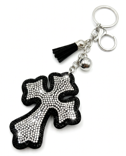 SUPERVALUECHOICE HCSESA00024 Rhinestone Cross Keychain & Brooch