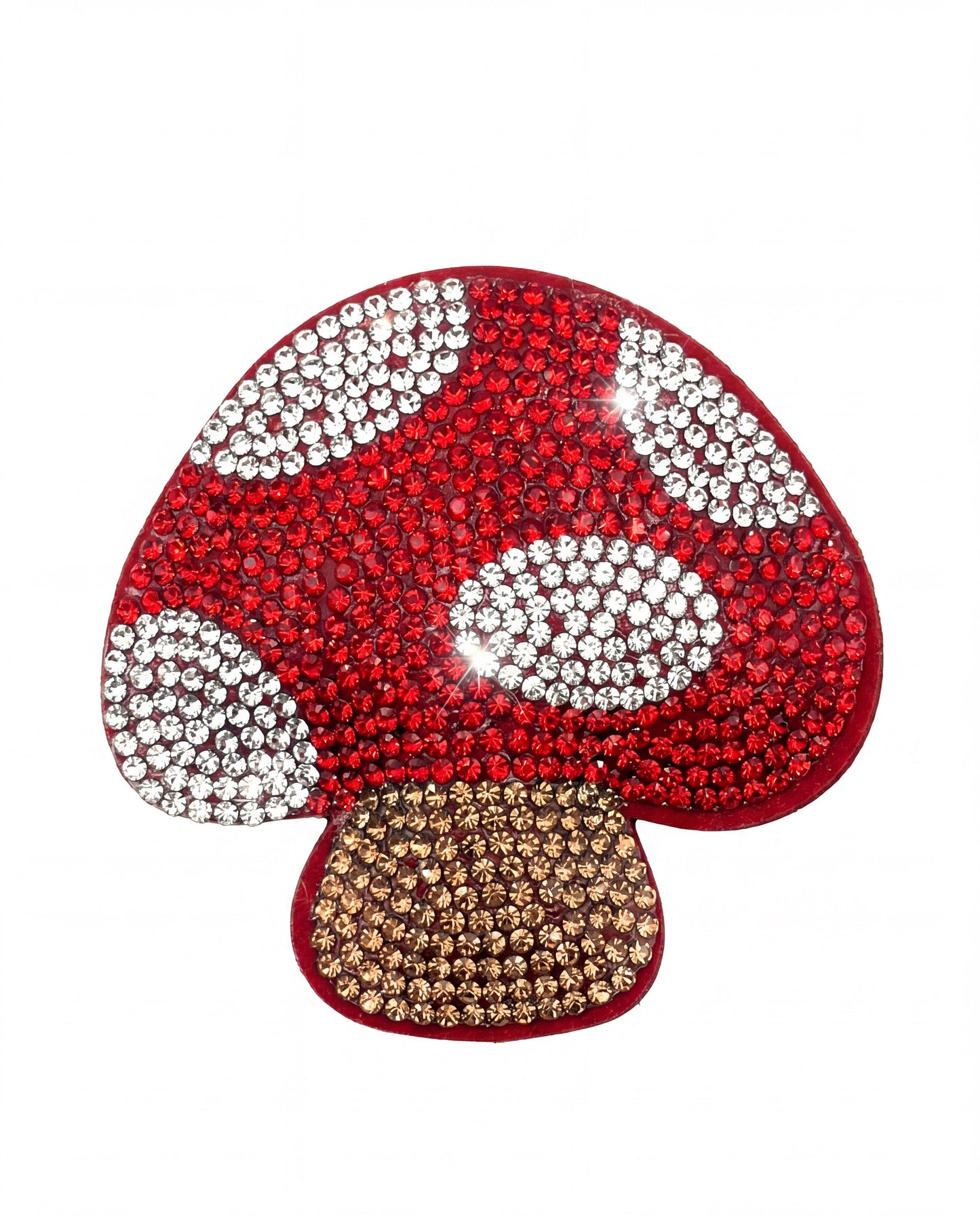 SUPERVALUECHOICE HCSESA00032 Bling Mushroom Brooch Pin & Keyring with Tassel