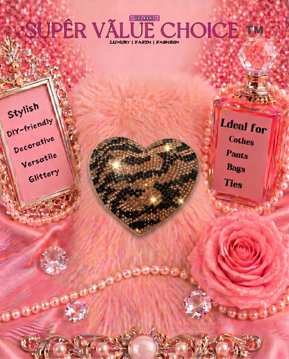 SUPERVALUECHOICE HCSESA00044 Sparkly Rhinestone Heart Bow Keychain Brooch