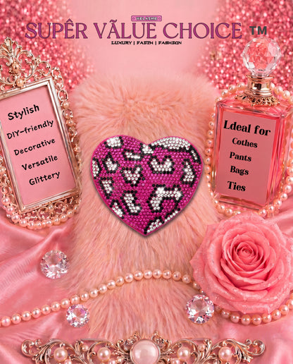 SUPERVALUECHOICE HCSESA00029 Crystal Heart Keychain and Brooch