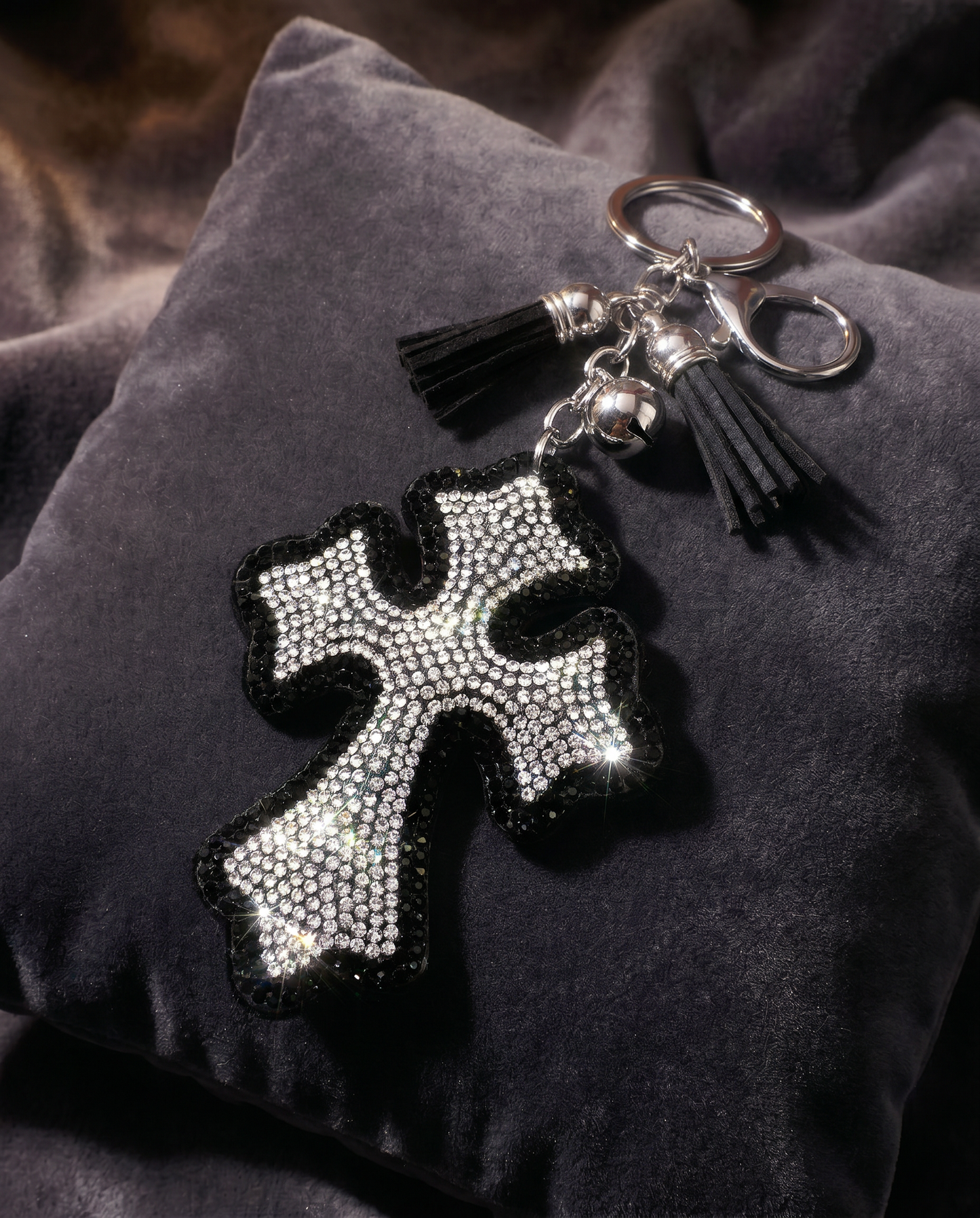 SUPERVALUECHOICE HCSESA00024 Rhinestone Cross Keychain & Brooch