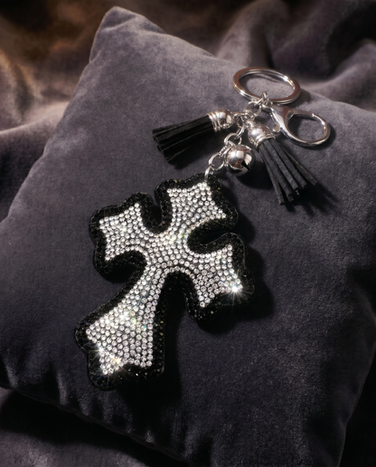 SUPERVALUECHOICE HCSESA00024 Rhinestone Cross Keychain & Brooch