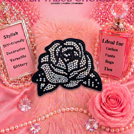 SUPERVALUECHOICE HCSESA00038 Sparkly Rhinestone Rose Keychain & Brooch