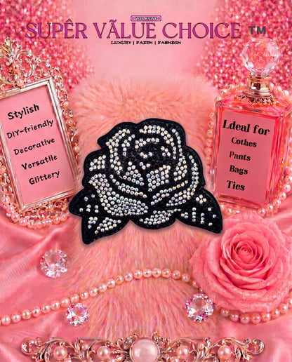 SUPERVALUECHOICE HCSESA00038 Sparkly Rhinestone Rose Keychain & Brooch