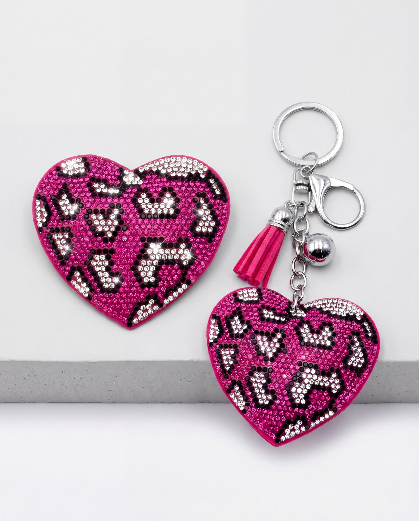 SUPERVALUECHOICE HCSESA00029 Crystal Heart Keychain and Brooch