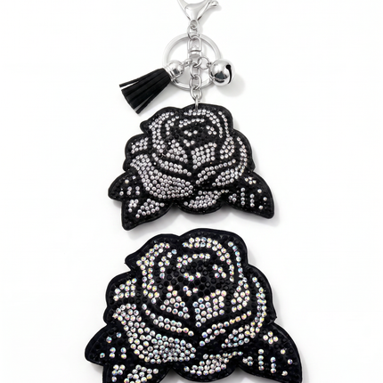 SUPERVALUECHOICE HCSESA00038 Sparkly Rhinestone Rose Keychain & Brooch