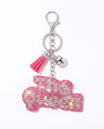 SUPERVALUECHOICE HCSESA00045 Sparkly Rhinestone The Queen Keychain&Brooch